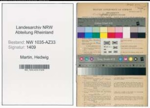 Entnazifizierung Hedwig Martin , geb. 25.05.1908 ()