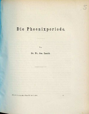 Die Phoenixperiode