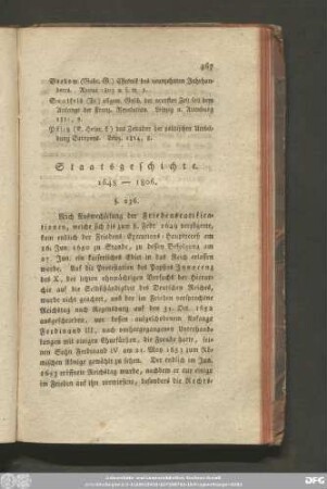 [I.] Staatsgeschichte. 1648 - 1806.
