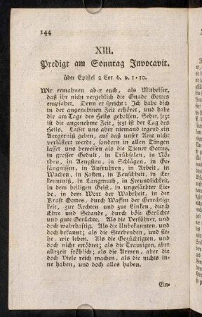 144-156, XIII. Predigt am Sonntag Invocavit.