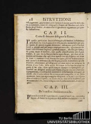 Cap. III Delle misure architettoniche