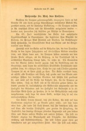 Ansprache Sr. Maj. des Kaisers