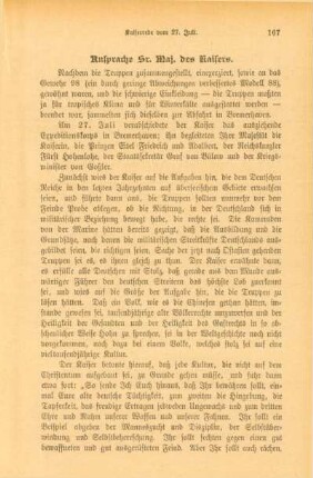 Ansprache Sr. Maj. des Kaisers