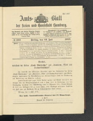 No. 163, 12. Juli 1918