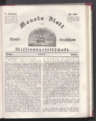 9. Jahrgang. N° 106. Bremen. 1859. October