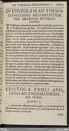 Epistola Pauli Apostoli Ad Thessalonicenses Prima