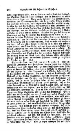 Eigenschaften des Lehrers als Erziehers