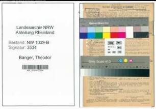 Entnazifizierung Theodor Banger , geb. 07.07.1888 (Lehrer)