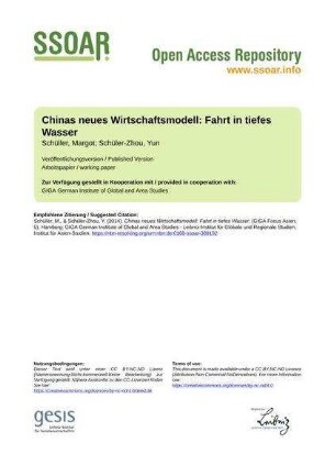 Chinas neues Wirtschaftsmodell: Fahrt in tiefes Wasser