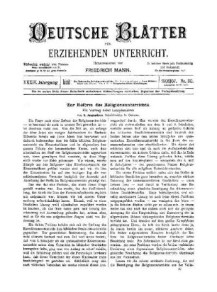 Zur Reform des Religionsunterrichts : ein Vortrag nebst Lehrplanskizze