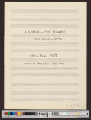 Chanson du Vrai Colibri