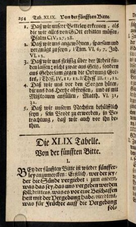 254-260, Die XLIX. Tabelle