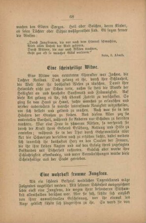 Eine wahrhaft fromme Jungfrau