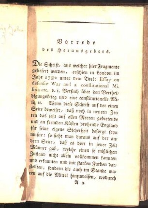 Vorrede des Herausgebers.