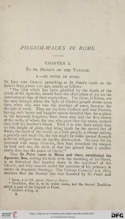 Chapter I. To St. Peter's on the Vatican