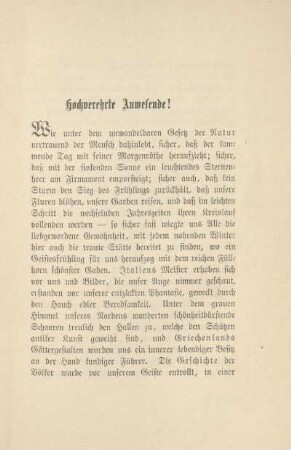Hochverehrte Anwesende!