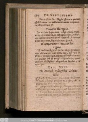 Cap. XXXI. De Analysi Syllogismi Dialectici.