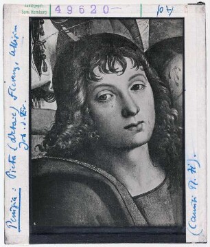 Pietro Perugino: Pietà, Detail mit Johannes dem Evangelisten. Florenz, Uffizien