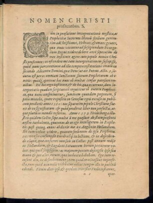 Nomen Christi profitentibus. S.