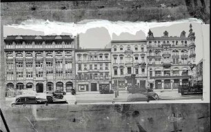 Berlin: Häuserfront Kronenstraße; Alter Zustand - Bildmontage (Repro)