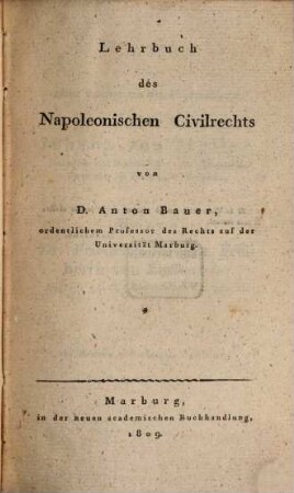 Lehrbuch des Napoleonischen Civil-Rechts