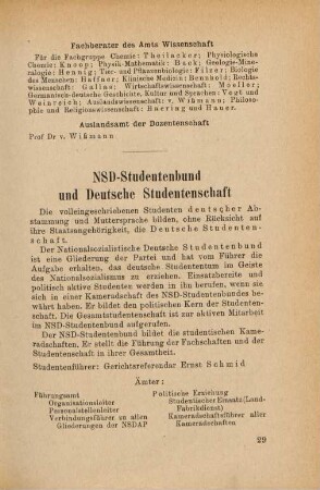 29-30, NSD-Studentenbund und Deutsche Studentenschaft