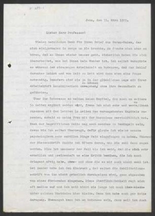 [Brief von Julius Bahle an Otto Selz vom 31. März 1935]