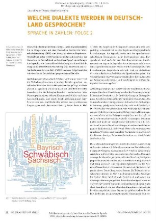 Welche Dialekte werden in Deutschland gesprochen? Sprache in Zahlen: Folge 2