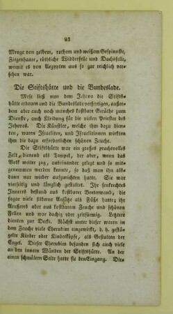 Die Stiftshütte und die Bundeslade