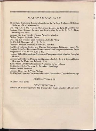 Vorstandschaft