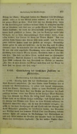 XVIII. Entwickelung der kirchlichen Zustände im Mittelalter