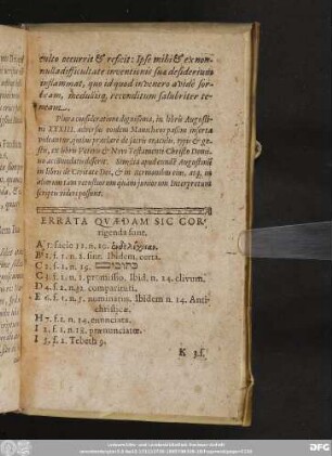 Errata Quaedam Sic Corrigenda sunt.