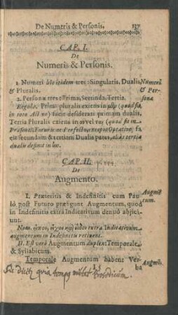 Cap. II. De Augmento.