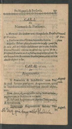 Cap. II. De Augmento.