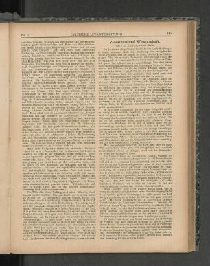 Zionismus und Wissenschaft.