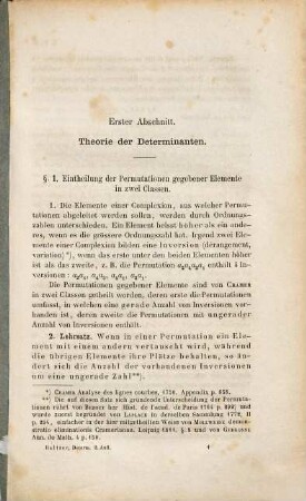 Theorie und Anwendung der Determinanten