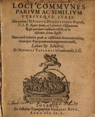 Loci communes Parium aut Similium utriusque Iuris