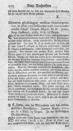 Elementa physiologiae medicae Hambergerianae. Ed.II.
