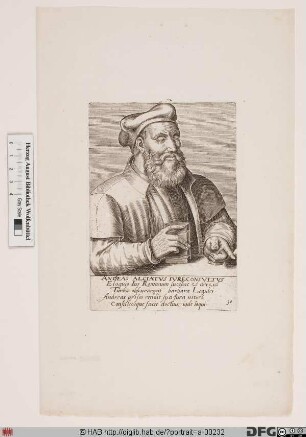 Bildnis Andrea Alciato (lat. Andreas Alciatus)