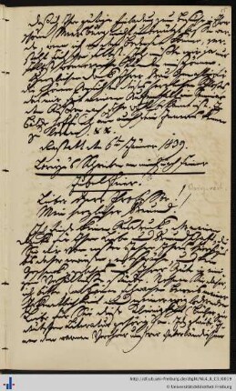 Brief von Josef Loreye an Franz Karl Grieshaber (o.D.)