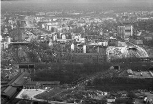 Berlin: Blick vom Funkturm auf Bahnhof Halensee