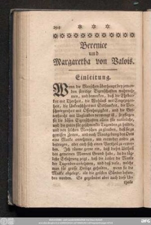 Berenice und Margaretha von Valois.