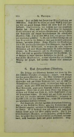 6. Das Herzogthum Oldenburg