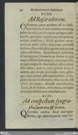 XCIII. Ad Rosae odorem