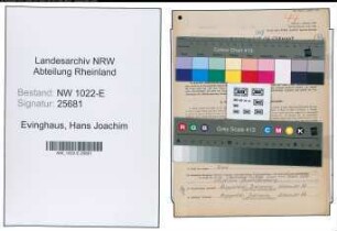 Entnazifizierung Hans Joachim Evinghaus , geb. 18.03.1904 (Angestellter)