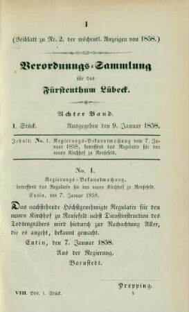 9. Januar-22. Decbr. = I.-XXXIX. Stück