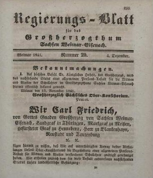 Nr. 20 : 4. Dezember 1841