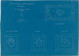 Fischer, Theodor; Schweinfurt (Bayern); Basaltwerke, Verwaltungs-Gebäude - Hauptgeschoss (Deckenabwicklungen)