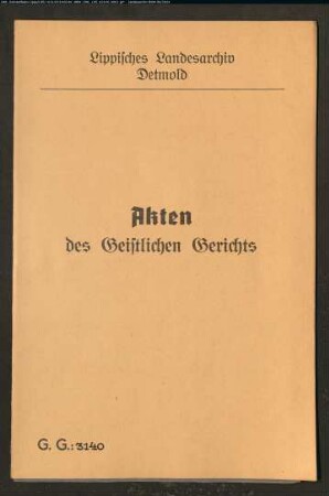 Buchbinder Hoffmann zu Herford gegen den Pastor Krecke zu Lieme, wegen einer Geldforderung