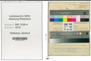 Entnazifizierung Gertrud Heitkamp , geb. 27.08.1904 (Lehrerin)